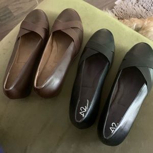 A2 by Aerosols- two pair of wedge shoes/ size 11